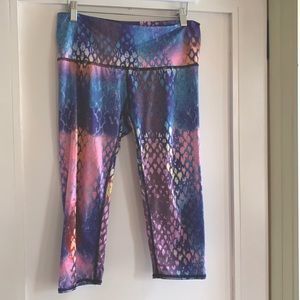 Teeki Snakeskin Print Leggings 3/4 length